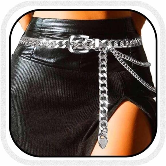 Chunky Gold Waist Chain | Adjustable Punk Belly Chain Body Jewelry - Picture 1 of 4